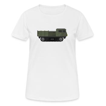 Military truck - Women's Breathable T-Shirt - white - Front - AI Model Female 172 dark (172cm)