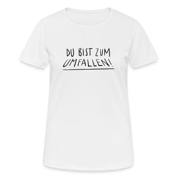 Tu vas tomber - T-shirt respirant Femme - blanc - Devant - AI Model Female 172 dark (172cm)