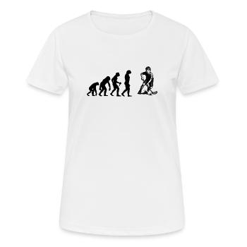 Tolles Unihockey Geschenk für Unihockey - Frauen T-Shirt atmungsaktiv - Weiß - Vorne - AI Model Female 172 dark (172cm)