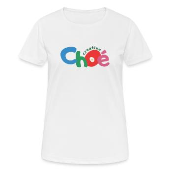 choe creative texte - T-shirt respirant Femme - blanc - Devant - AI Model Female 172 dark (172cm)