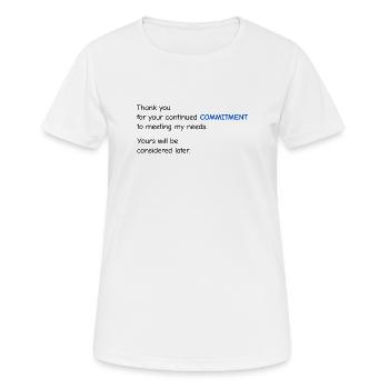 Baby Performance Review - Commitment - Women's Breathable T-Shirt - white - Front - AI Model Female 172 dark (172cm)