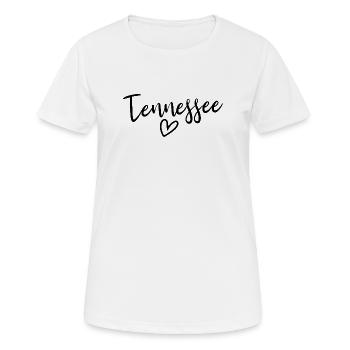 Amour des femmes du Tennessee Heart Tennessee - T-shirt respirant Femme - blanc - Devant - AI Model Female 172 dark (172cm)