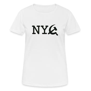 NY Commie - T-shirt respirant Femme - blanc - Devant - AI Model Female 172 dark (172cm)