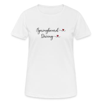 Springboard Diving - Women's Breathable T-Shirt - white - Front - AI Model Female 172 dark (172cm)
