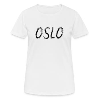 Oslo im schwarzen städtischen Busch - Frauen T-Shirt atmungsaktiv - Weiß - Vorne - AI Model Female 172 dark (172cm)