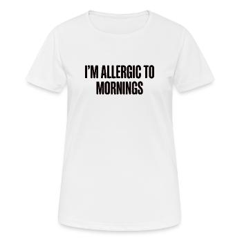 Vintage auquel je suis allergique le matin - T-shirt respirant Femme - blanc - Devant - AI Model Female 172 dark (172cm)