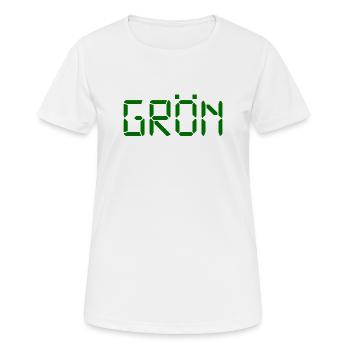 Grün – LCD - Frauen T-Shirt atmungsaktiv - Weiß - Vorne - AI Model Female 172 dark (172cm)