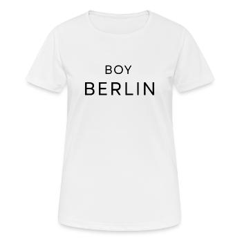 Boy Berlin - Frauen T-Shirt atmungsaktiv - Weiß - Vorne - AI Model Female 172 dark (172cm)