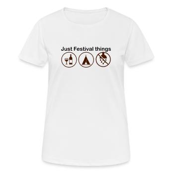 La saison des festivals - T-shirt respirant Femme - blanc - Devant - AI Model Female 172 dark (172cm)