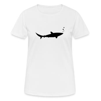requin requin requin - T-shirt respirant Femme - blanc - Devant - AI Model Female 172 dark (172cm)