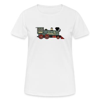Dampflokomotive - Frauen T-Shirt atmungsaktiv - Weiß - Vorne - AI Model Female 172 dark (172cm)