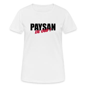 Paysan de ouf ! - T-shirt respirant Femme - blanc - Devant - AI Model Female 172 dark (172cm)