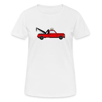 Abschleppwagen rot - Frauen T-Shirt atmungsaktiv - Weiß - Vorne - AI Model Female 172 dark (172cm)