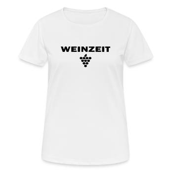 Weinzeit - Frauen T-Shirt atmungsaktiv - Weiß - Vorne - AI Model Female 172 dark (172cm)
