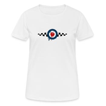 Mod Target skashirts - T-shirt respirant Femme - blanc - Devant - AI Model Female 172 dark (172cm)