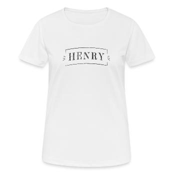 Henry - Frauen T-Shirt atmungsaktiv - Weiß - Vorne - AI Model Female 172 dark (172cm)