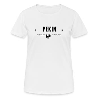Pékin Coordonnées Géographiques Stylisées - T-shirt respirant Femme - blanc - Devant - AI Model Female 172 dark (172cm)