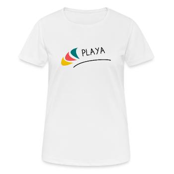 VACANCES. BONNES VACANCES. MAÎTRESSE. MAÎTRE. PROF - T-shirt respirant Femme - blanc - Devant - AI Model Female 172 dark (172cm)