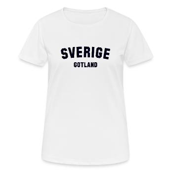 GOTLAND Sweden Schweden - Frauen T-Shirt atmungsaktiv - Weiß - Vorne - AI Model Female 172 dark (172cm)