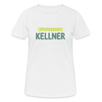 kellner - Frauen T-Shirt atmungsaktiv - Weiß - Vorne - AI Model Female 172 dark (172cm)