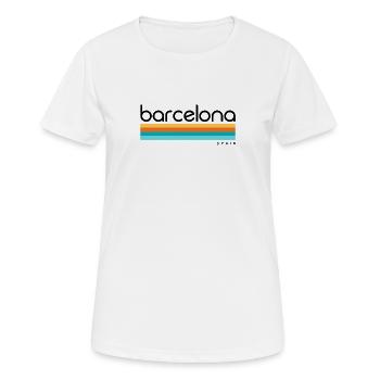 Barcelone - Espagne - Espagne - Espagne - T-shirt respirant Femme - blanc - Devant - AI Model Female 172 dark (172cm)