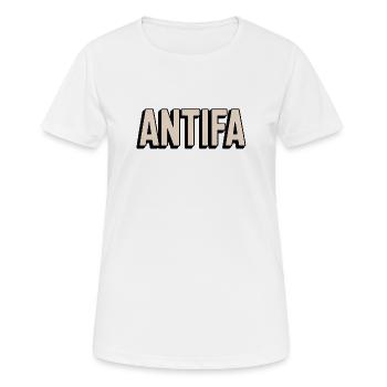 Antifa - Antifascist Merch - Women's Breathable T-Shirt - white - Front - AI Model Female 172 dark (172cm)
