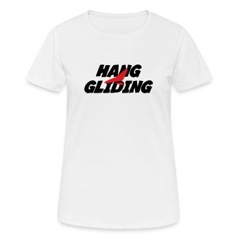 Intensive rote Drachenfliegergrafik - Frauen T-Shirt atmungsaktiv - Weiß - Vorne - AI Model Female 172 dark (172cm)