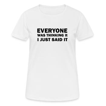 Citation drôle et cool - T-shirt respirant Femme - blanc - Devant - AI Model Female 172 dark (172cm)