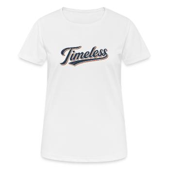 Lettrage vintage intemporel - T-shirt respirant Femme - blanc - Devant - AI Model Female 172 dark (172cm)