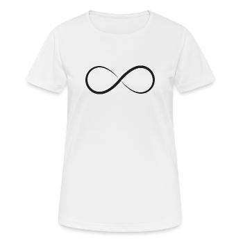 Unendliche Linie Minimalismus - Frauen T-Shirt atmungsaktiv - Weiß - Vorne - AI Model Female 172 dark (172cm)