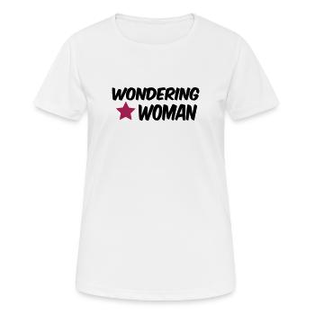 femme demande - T-shirt respirant Femme - blanc - Devant - AI Model Female 172 dark (172cm)