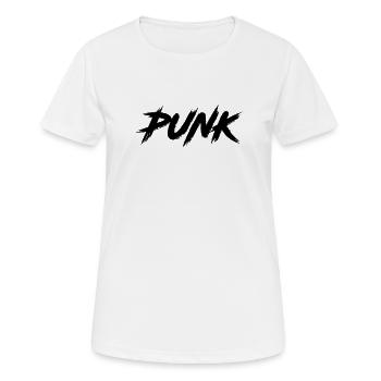 PUNK - Frauen T-Shirt atmungsaktiv - Weiß - Vorne - AI Model Female 172 dark (172cm)