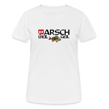 Percheau parce qu’excité - T-shirt respirant Femme - blanc - Devant - AI Model Female 172 dark (172cm)