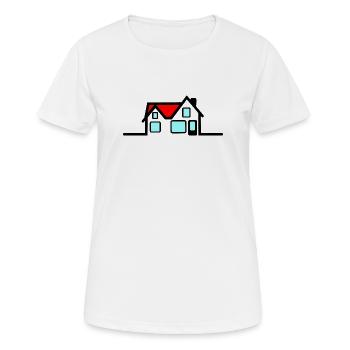 House - Women's Breathable T-Shirt - white - Front - AI Model Female 172 dark (172cm)