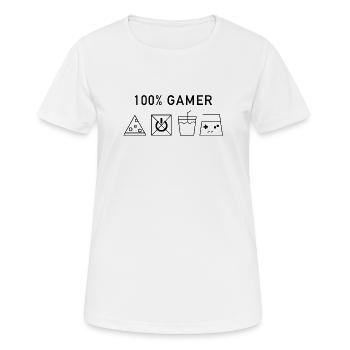 100 Gamer Black Version - Women's Breathable T-Shirt - white - Front - AI Model Female 172 dark (172cm)