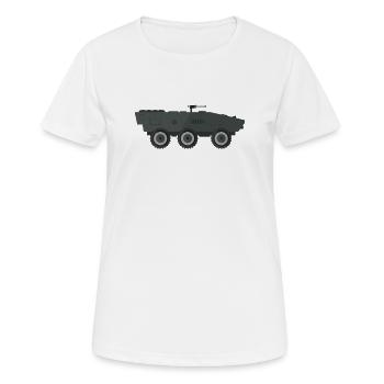 Military tank - Women's Breathable T-Shirt - white - Front - AI Model Female 172 dark (172cm)