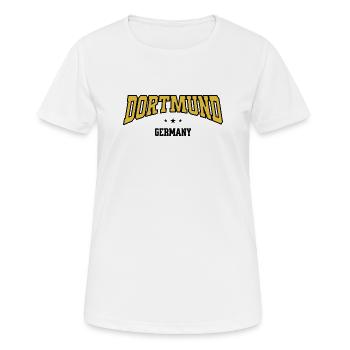 Dortmund Curved Font Design - Women's Breathable T-Shirt - white - Front - AI Model Female 172 dark (172cm)