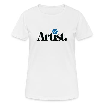 Verifizierter Künstler Lustig - Frauen T-Shirt atmungsaktiv - Weiß - Vorne - AI Model Female 172 dark (172cm)