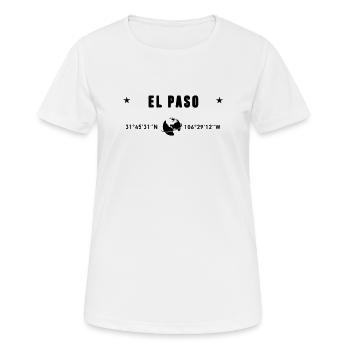 El Paso Texas Coordinates Planet Earth - Women's Breathable T-Shirt - white - Front - AI Model Female 172 dark (172cm)
