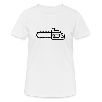 chainsaw - Women's Breathable T-Shirt - white - Front - AI Model Female 172 dark (172cm)