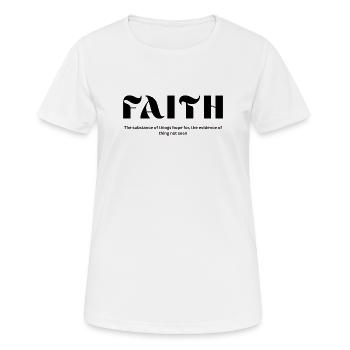 Typographie de la Flamme de la Foi - T-shirt respirant Femme - blanc - Devant - AI Model Female 172 dark (172cm)