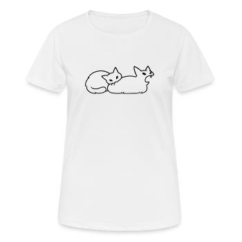 Amoureux des Chats Humour Chat Mignon Original - T-shirt respirant Femme - blanc - Devant - AI Model Female 172 dark (172cm)
