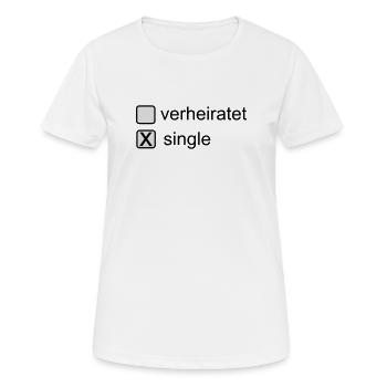 Célibataire - T-shirt respirant Femme - blanc - Devant - AI Model Female 172 dark (172cm)