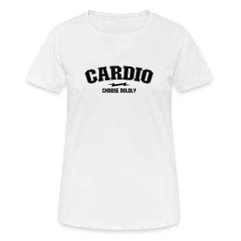 Varsity Arch - Cardio Dept - Women's Breathable T-Shirt - white - Front - AI Model Female 172 dark (172cm)
