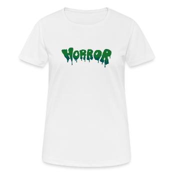 Horreur Gouttes Bleu-Vert - T-shirt respirant Femme - blanc - Devant - AI Model Female 172 dark (172cm)