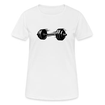Barbell Symbol Dumbbells - Women's Breathable T-Shirt - white - Front - AI Model Female 172 dark (172cm)