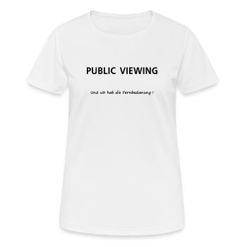 Public Viewing - Frauen T-Shirt atmungsaktiv - Weiß - Vorne - AI Model Female 172 dark (172cm)