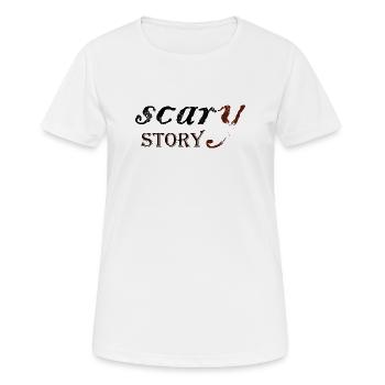 Typographie vintage de contes effrayants - T-shirt respirant Femme - blanc - Devant - AI Model Female 172 dark (172cm)