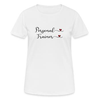 entraîneur personnel - T-shirt respirant Femme - blanc - Devant - AI Model Female 172 dark (172cm)