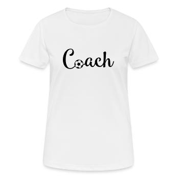 Football Coach - Women's Breathable T-Shirt - white - Front - AI Model Female 172 dark (172cm)